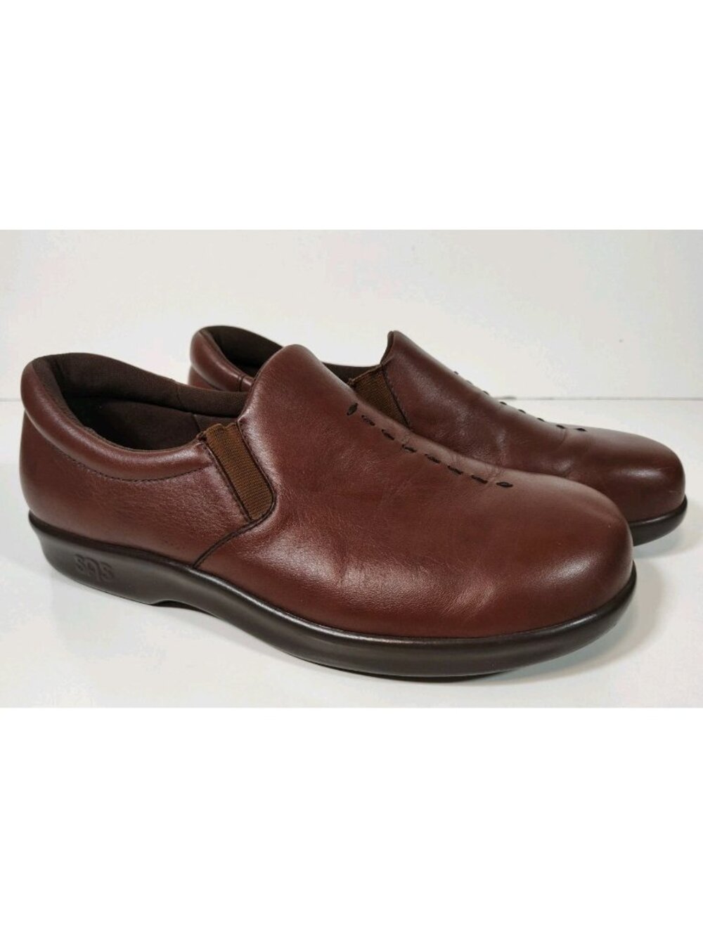 SAS Viva Slip-on Loafer Walking Shoes Women's 9 W Brown Leather Comfort